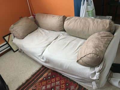 sofa-bed w 3” foam pad, b’room, bath & work space 5