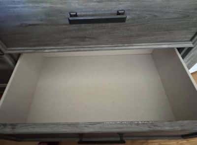 Grey 6 Drawer Dresser with Mirror 6