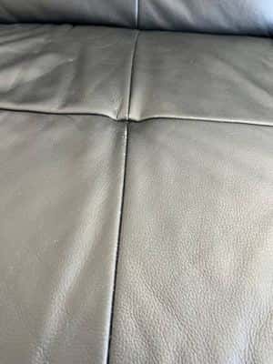Black leather sectional 3