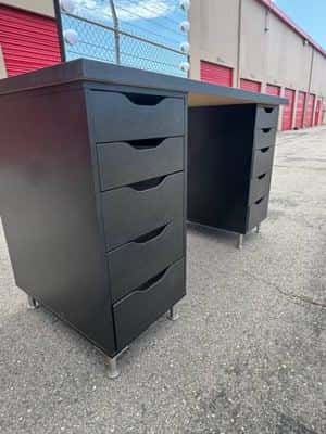 Black Makeup Vanity with Hollywood Mirror (Built-in Bluetooth Speakers & LED Lig 3