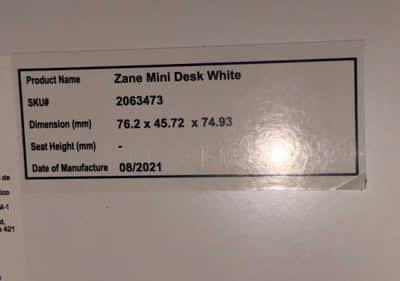 West Elm Zane Desk - White Lacquer / Antique Brass - $120 OBO 5