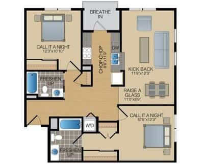 Forth and U Apartments with Wood Style Floors and Quartz Counters 4