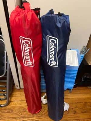 2 Coleman Camping Chairs with Cooler 1
