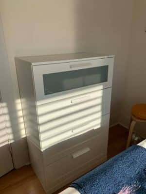 white 4-drawer Ikea dresser 1