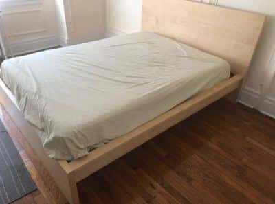 Ikea MALM Queen Size Bed Frame with Mattress in Excellent Condition Like a New 1