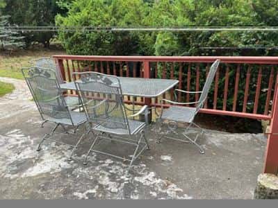 Patio table and 4 rocker chairs 1