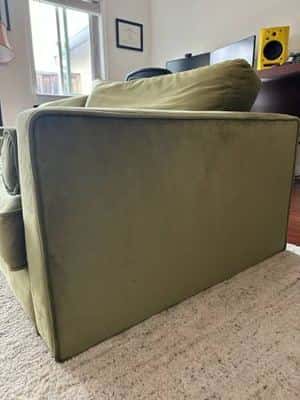 AllModern Geo 84" Olive Green Velvet Sofa/Couch – $250 OBO 5