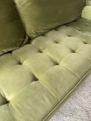 AllModern Geo 84" Olive Green Velvet Sofa/Couch – $250 OBO 3
