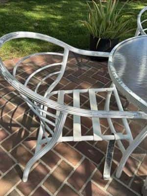 Glass Patio table and 4 chairs 4