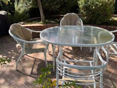 Glass Patio table and 4 chairs 5
