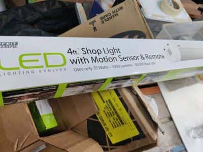 2 - Feit 4 ft shop lights LED motion sensor with remote 1