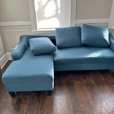 Ashley Furniture Blue Sectional Sofa with Chaise 1