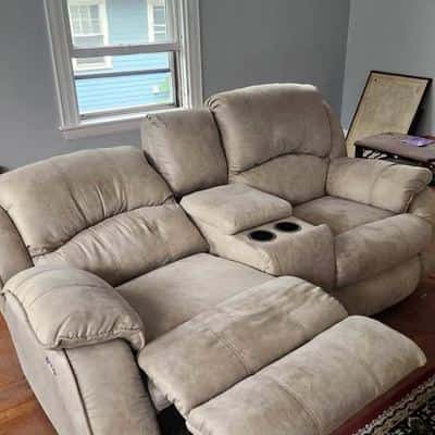 Jorden’s Furniture reclining loveseat 1