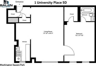 1 BR for rent — 1 University Pl APT 5D, New York 2
