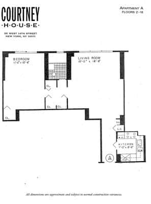 1 BR for rent — 55 W 14th St APT 6A, New York 5