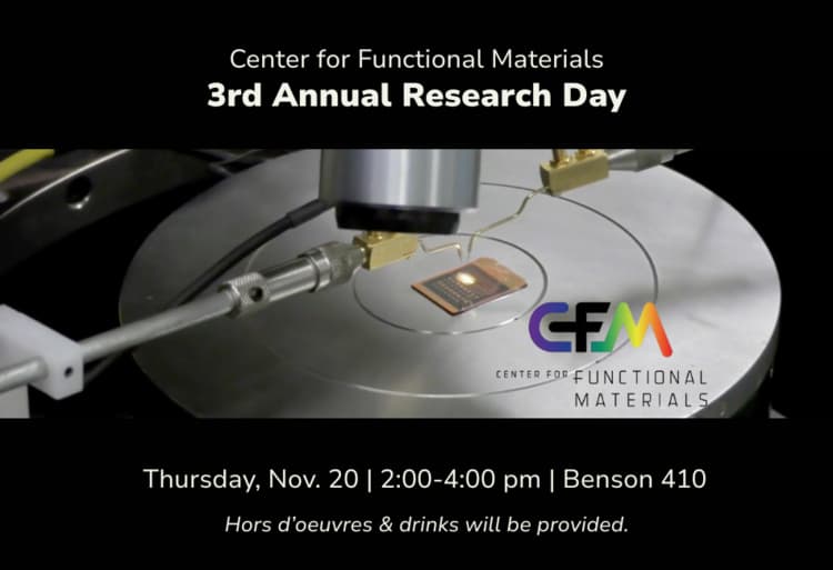 Center for Functional Materials 3rd Annual Research Day