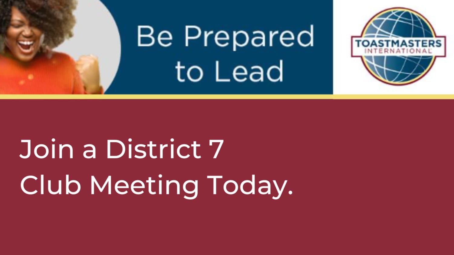 Join us at New Horizons Toastmasters