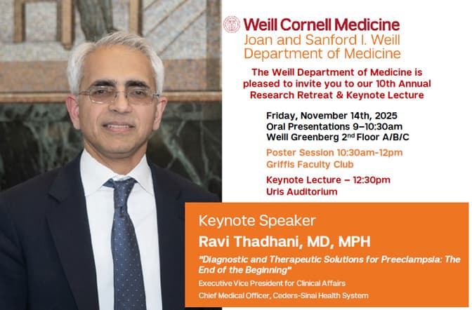 10th Annual Weill Department of Medicine Research Retreat