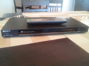 Sony LCD TV, Samsung Galaxy tab, portable DVD, 1