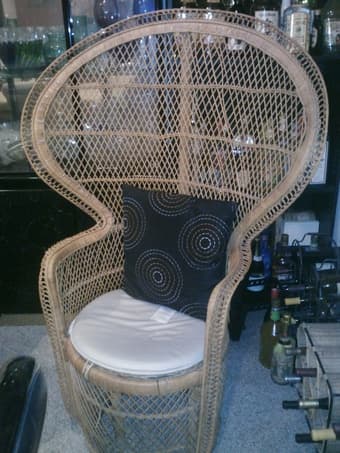 wicker chairs with cushion - $150 1