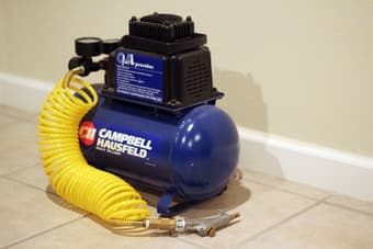 Air compressor: Campbell Hausfeld, 2 gallon, >100 psi - $55 1