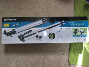 50X/100X refractor telescope with adjustable tripod 1