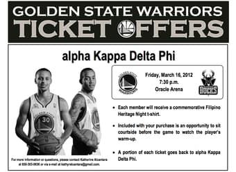 Selling Golden State Warriors v Milwaukee Bucks Tickets $25 [March 16] 1