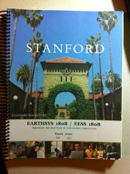 EARTHSYS 180B / EESS 180B Fall 2011 Course reader $20 1