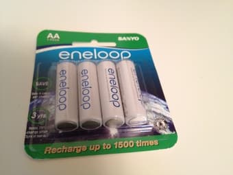 Eneloop AA Rechargeable Batteries (4 pk) - $7 1