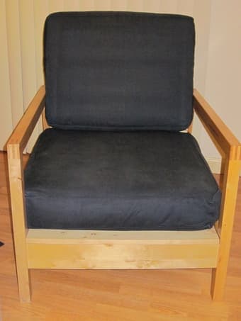 Wood-framed armchair 1