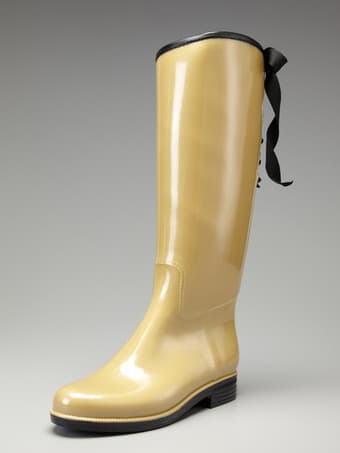 Victoria Solid Lace-Up Rain Boot - Dav 1