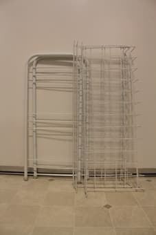 bathroom shelves over toilet, large garbage can, shoe rack, and more 3