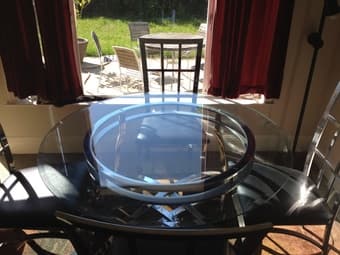 Glass Dining Table with 4 Chairs 2