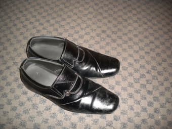 Black leather shoes for sale $ 30 firm price size 8 1