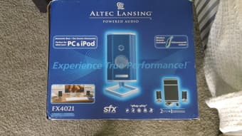 d-link wireless router and altec lansing speaking fx4021 2