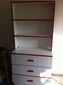 Dresser w/ Attached Bookshelf 1
