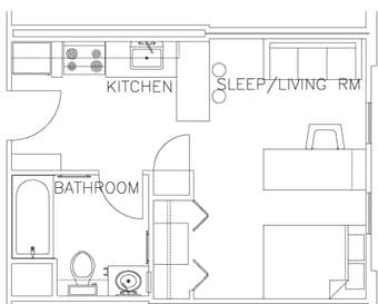 Studio/Apartment in EV -  - June 14- Oct 1  1100/month 1