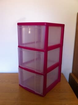 Three Drawer Plastic Organizer 1