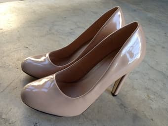 ASOS Patent Court Shoes (Nude/Size 6.5/$30) 1