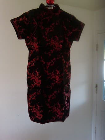 Mid-length Chinese Dress (Black and Red) Medium - $30 OBO 1