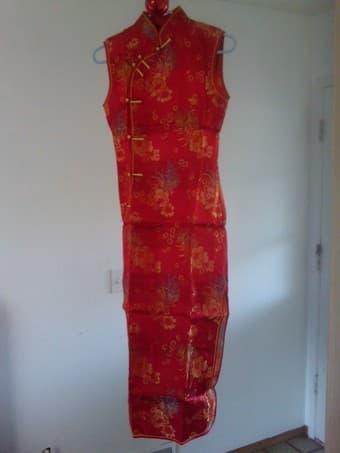 Full-length Chinese Dress (Red)  Small - $35 OBO 1