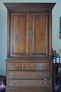 CABINET: Elegant, large, solid-wood - $500 1