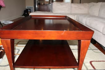 Heavy Wooden Coffee Table: $75 1