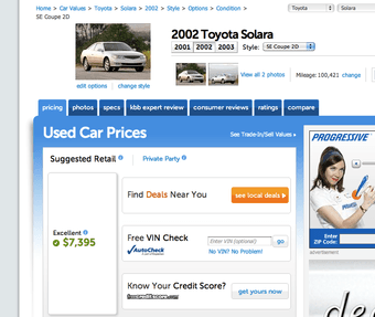 Sell my Baby 2002 Solara with 100k in Excellent condition at $ 8500 1
