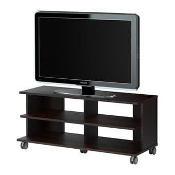 BENNO TV unit with casters black-brown - $60 (palo alto) 1