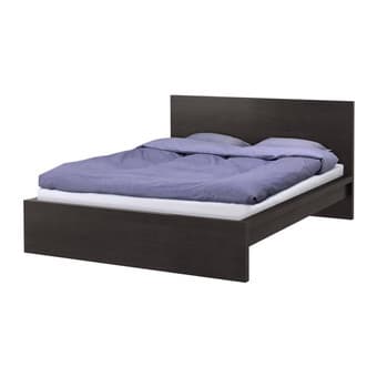 MALM bed frame brown-black FULL - $95 (palo alto) 1