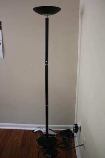 Large halogen uplight floor lamp ($15) 1