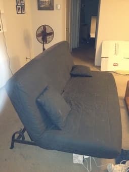 Black Futon with 2 pillows $100 obo 2