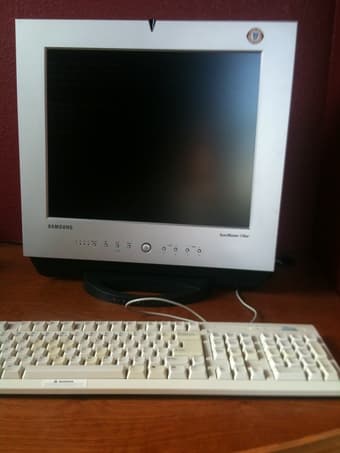 Desktop with LCD monitor and keyboard 1