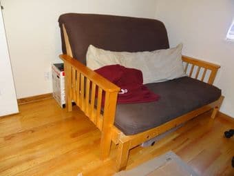 Moving Sale: Solid Wood Futon - $100 1